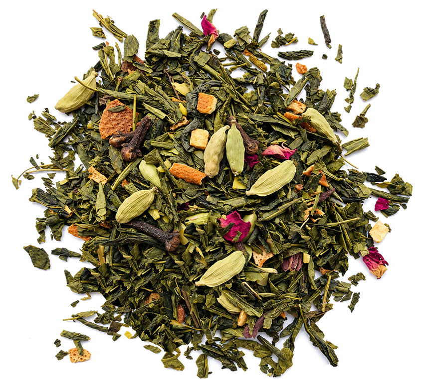 Green Xmas Leo Tea – świąteczna zielona herbata z cytrusami, kardamonem i goździkami